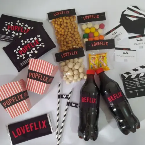 Kit Cinema Netflix, Amorflix, Loverflix,Namorix