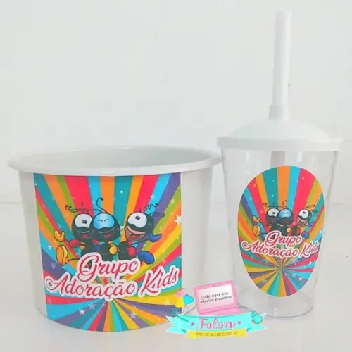 Kit cineminha balde + copo