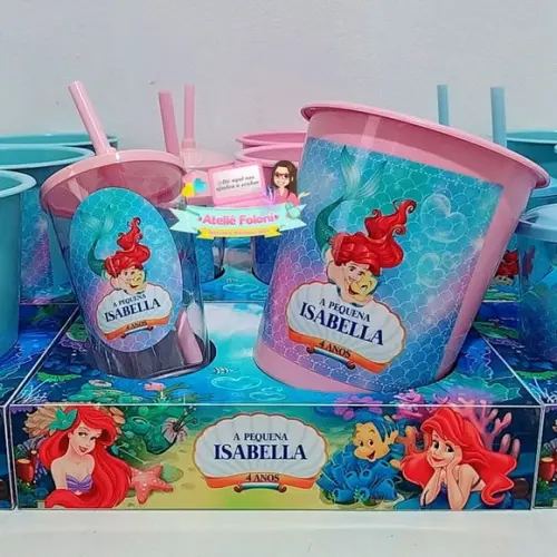 Kit Cineminha na Caixa Ariel (pequena Sereia) sem Alça