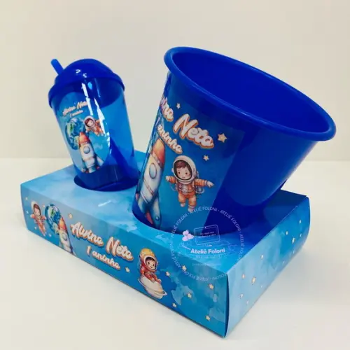Kit Cineminha na Caixa Astronauta Aquarela