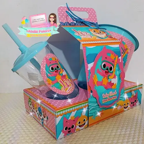 Kit Cineminha na Caixa Baby Shark Menina