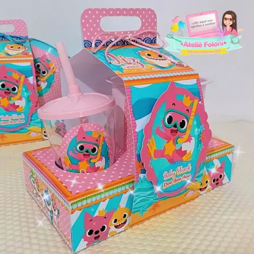 Kit Cineminha na Caixa Baby Shark Menina