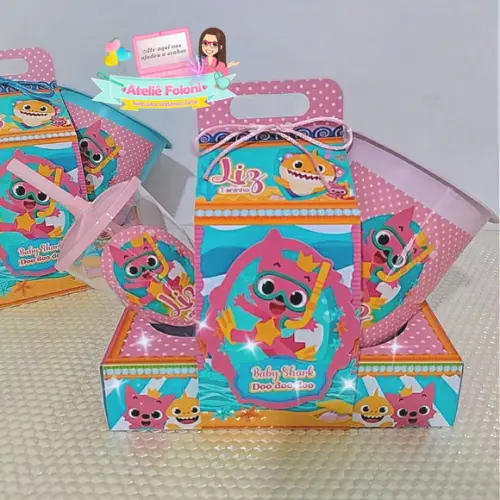 Kit Cineminha na Caixa Baby Shark Menina