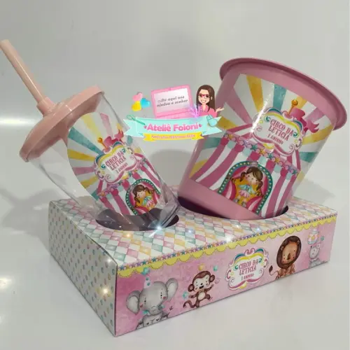 Kit Cineminha na Caixa Circo Rosa