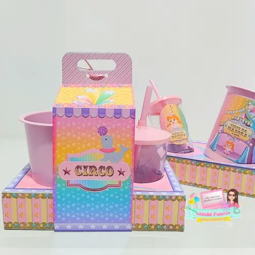 Kit Cineminha na Caixa Circo Rosa
