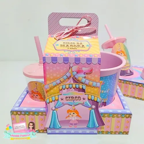 Kit Cineminha na Caixa Circo Rosa