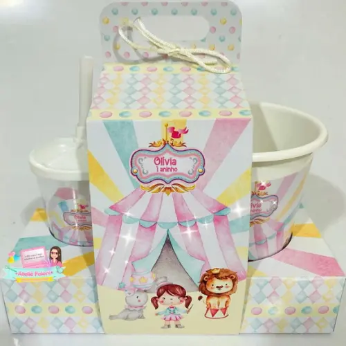 Kit Cineminha na Caixa com Alça Circo Candy