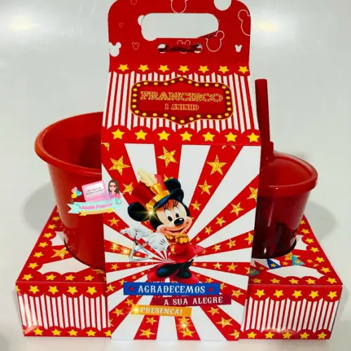 Kit Cineminha na Caixa com Alça Circo do Mickey