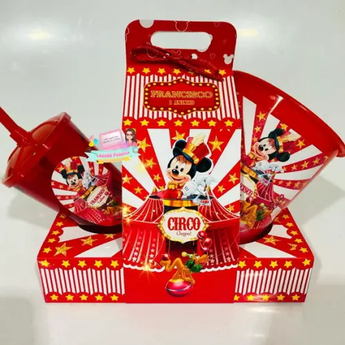 Kit Cineminha na Caixa com Alça Circo do Mickey
