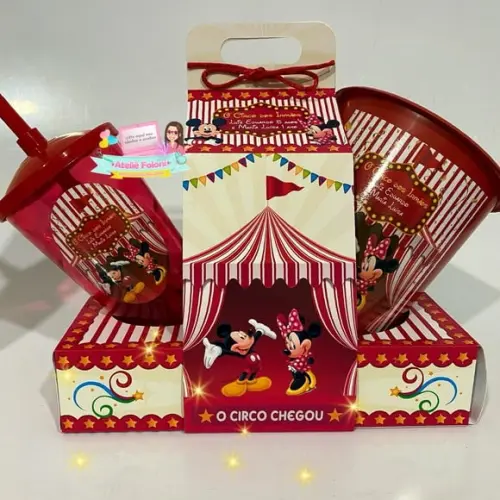 Kit Cineminha na Caixa com Alça Circo do Mickey