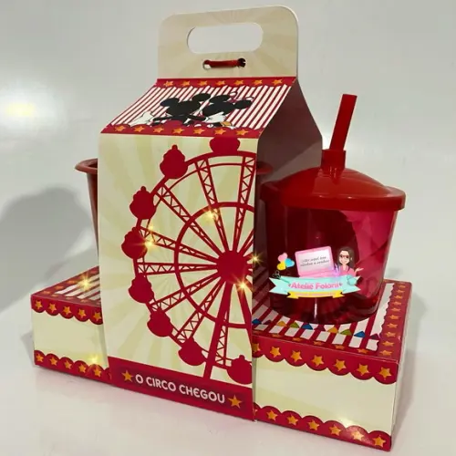 Kit Cineminha na Caixa com Alça Circo do Mickey