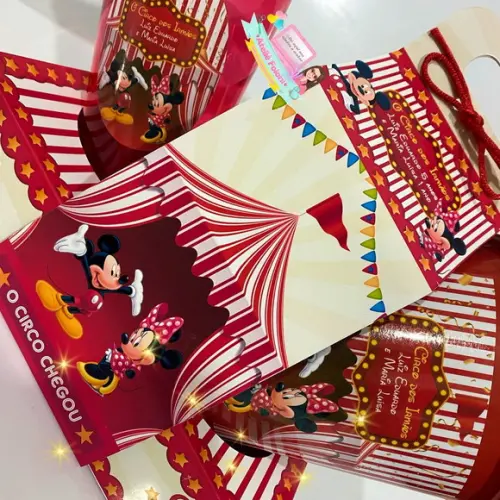 Kit Cineminha na Caixa com Alça Circo do Mickey