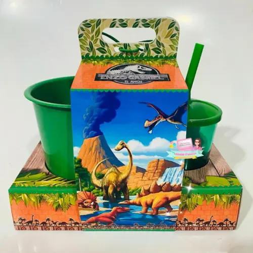 Kit Cineminha na Caixa com Alça Dinossauros