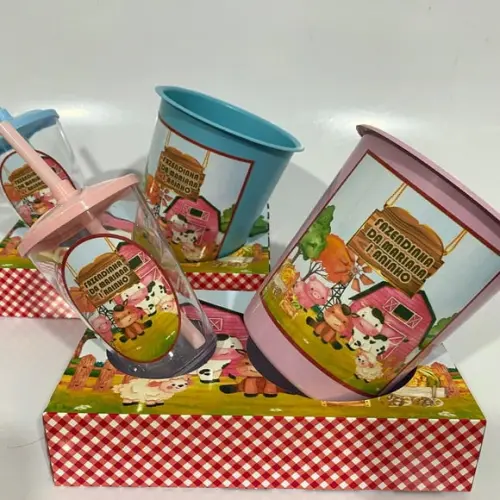 Kit Cineminha na Caixa com Alça Fazendinha