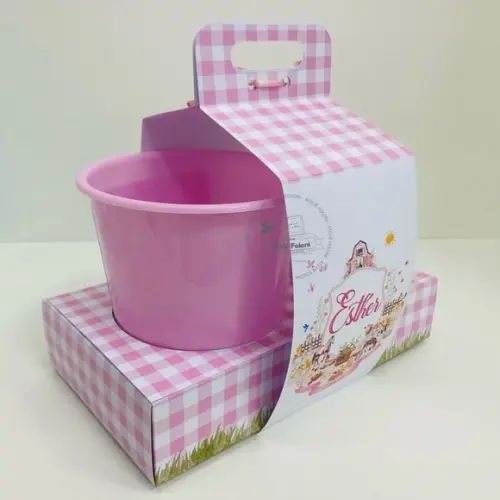 Kit Cineminha na Caixa com Alça Fazendinha Rosa