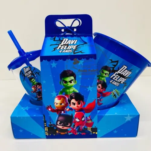 Kit Cineminha na Caixa com Alça Heróis