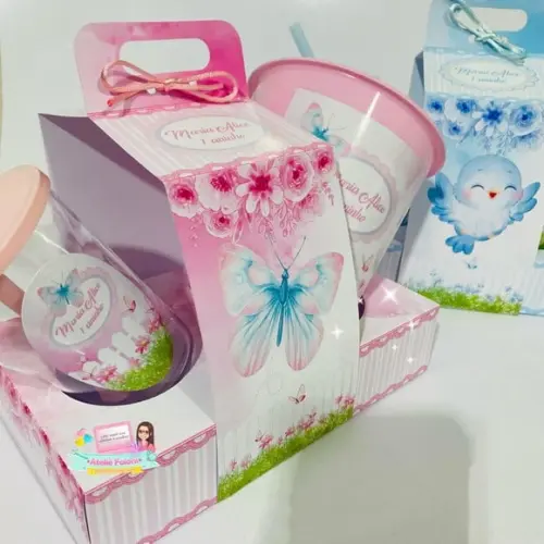 Kit Cineminha na Caixa com Alça Jardim Encantado