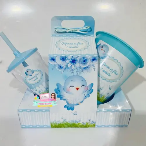 Kit Cineminha na Caixa com Alça Jardim Encantado