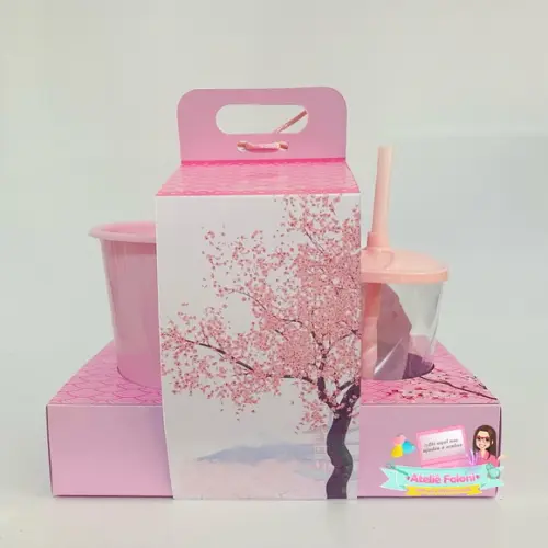 Kit Cineminha na Caixa com Alça Kokeshi