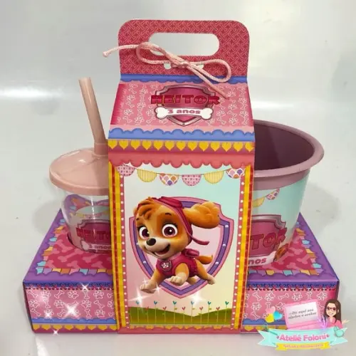 Kit Cineminha na Caixa com Alça Patrulha Canina