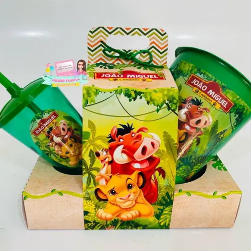 Kit Cineminha na Caixa com Alça Rei Leão