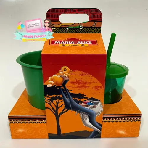 Kit Cineminha na Caixa com Alça Rei Leão