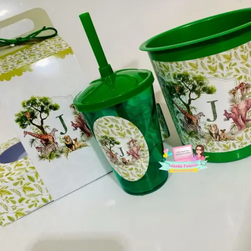 Kit Cineminha na Caixa com Alça Safari Selva