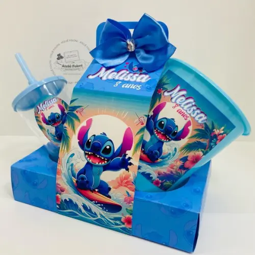 Kit Cineminha na Caixa com Alça Stitch