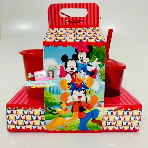 Kit Cineminha na Caixa com Alça Turma do Mickey