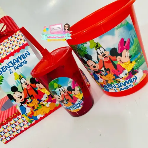 Kit Cineminha na Caixa com Alça Turma do Mickey