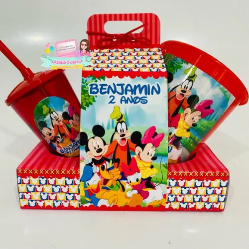 Kit Cineminha na Caixa com Alça Turma do Mickey