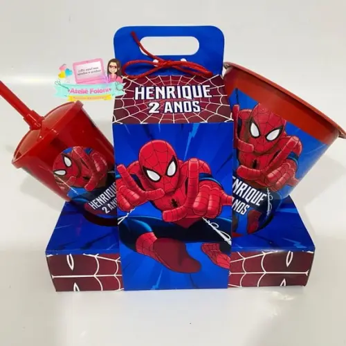 Kit Cineminha na Caixa Homem Aranha com Alça