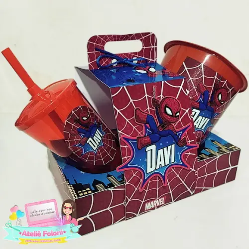 Kit Cineminha na Caixa Homem Aranha com Alça
