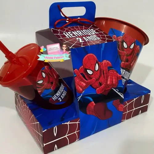Kit Cineminha na Caixa Homem Aranha com Alça