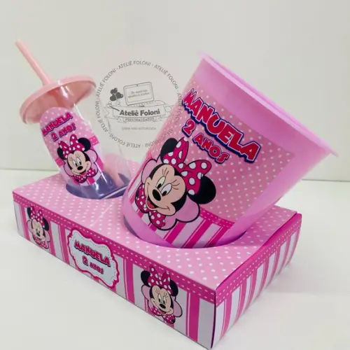 Kit Cineminha na Caixa Minnie Rosa Mickey Azul