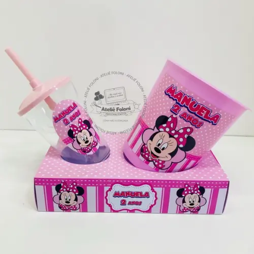 Kit Cineminha na Caixa Minnie Rosa Mickey Azul