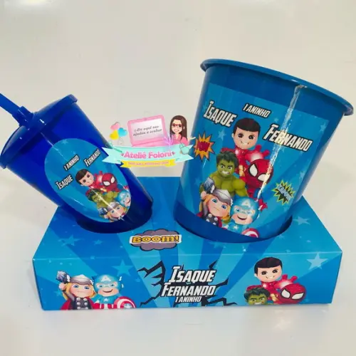 Kit Cineminha na Caixa sem Alça Heróis Baby Cute