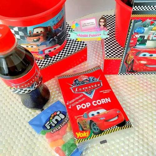 Kit cineminha no baldinho personalizado