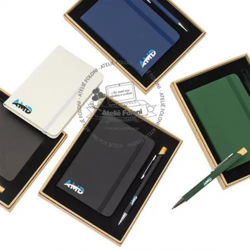 Kit Executivo 2 Peças Caderno e Caneta Personalizado