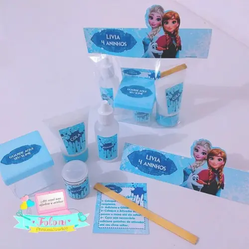 Kit Slime no Saquinho Personalizado Frozen