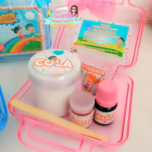 Kit Slime Personalizado na Maletinha