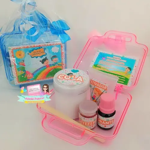 Kit Slime Personalizado na Maletinha