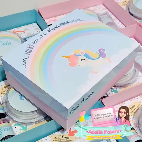 Kit Slime Personalizado Unicórnio