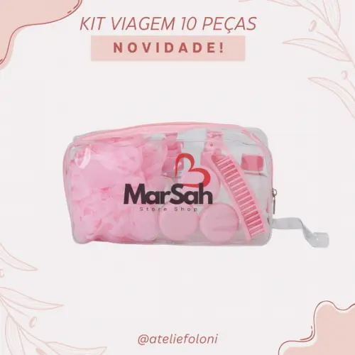 Kit Viagem com Necessaire 10 Peças Personalizado