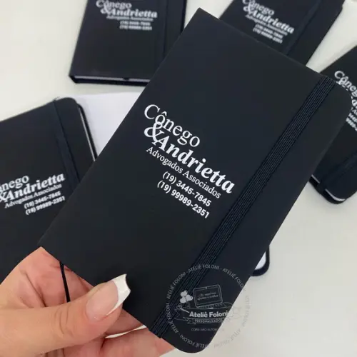 Mini Caderneta Personalizada em Couro