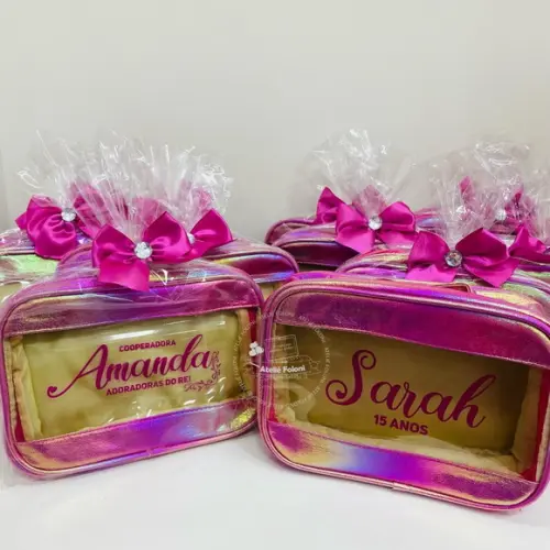 Necessaire Holográfica com Visor Personalizada