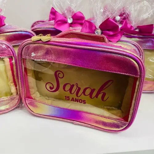 Necessaire Holográfica com Visor Personalizada