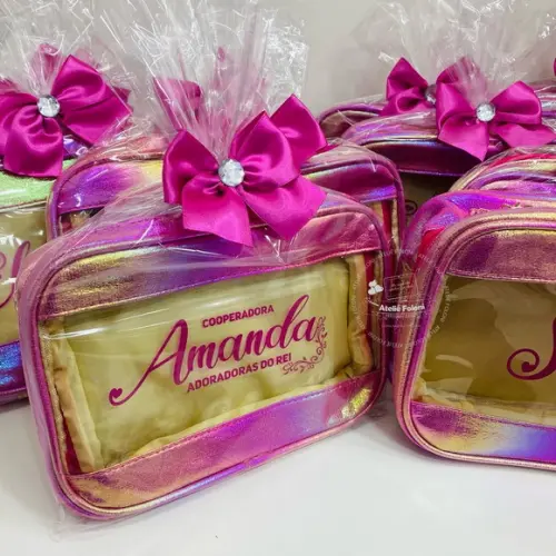 Necessaire Holográfica com Visor Personalizada