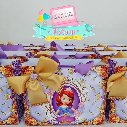 Sacola para mimos princesa Sofia luxo