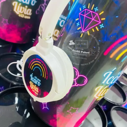 Tubolata com Headphone Personalizado Qualquer Tema